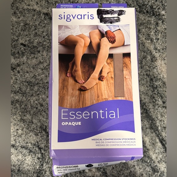 Sigvaris Medical Compression Hosiery / Thigh-High / ML /Light Beige - Picture 1 of 6